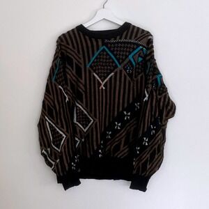 Vintage 1990's Bugle Boy Cottage Core Knit Sweater Medium M Cozy Sweater VTG